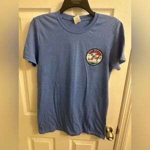 Surf Style Orange Beach Men’s Size Small Blue Short Sleeve Shirt Gildan